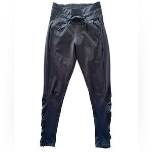 Jo + Jax Fiora Scrunch Cinched High Waist Joggers Leggings Black Size Small